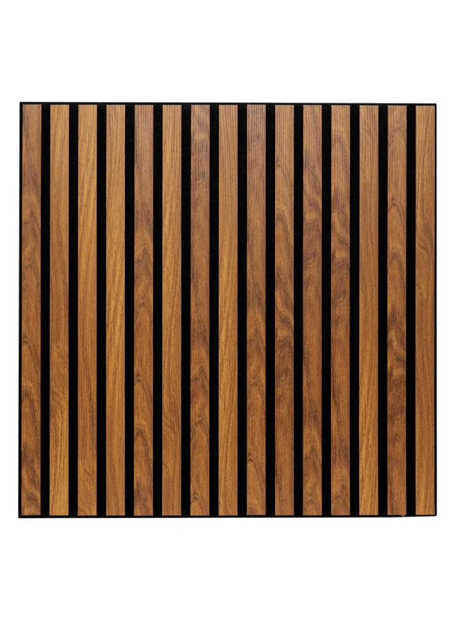 atmosphera Colva Decorative Wooden Wall Panel Walnut and Black 60 x 60 cm 210403B